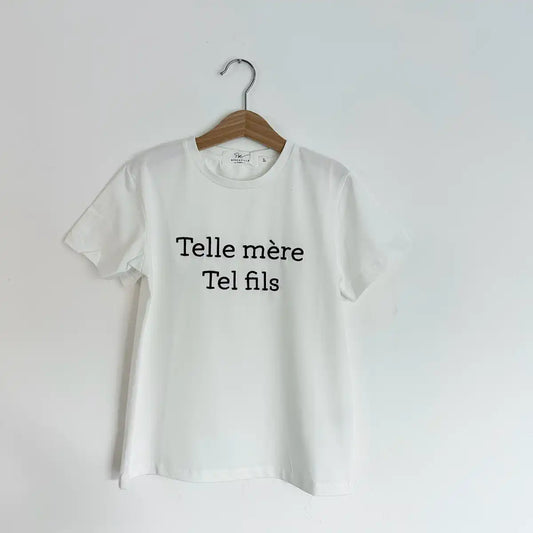 T-shirt « Telle mère tel fils » blanc enfant