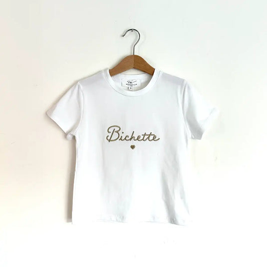 T-shirt « Bichette »fille doré