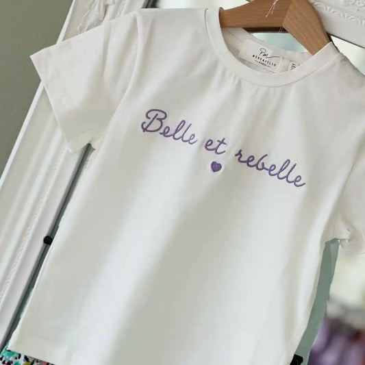 T-shirt « Belle et rebelle »fille