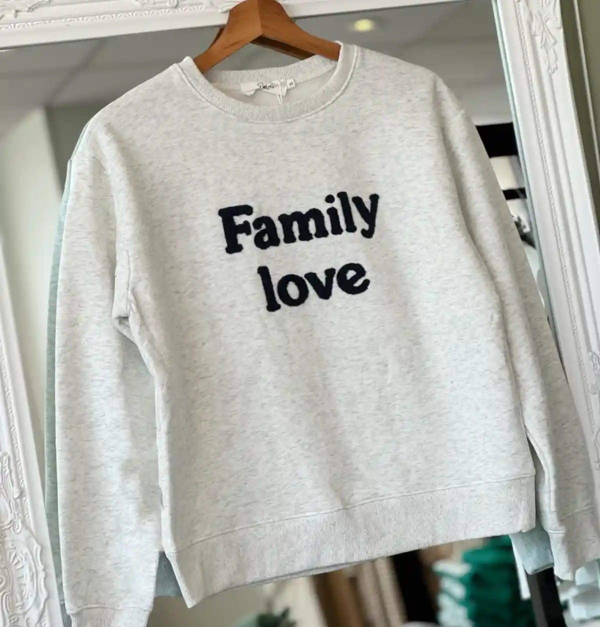 Sweat "Family Love" gris adulte