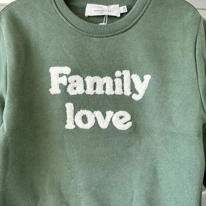 Sweat "Family Love"  kaki enfant