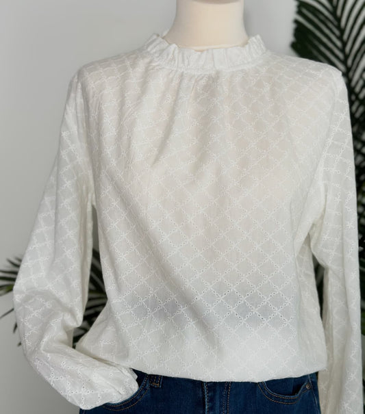 Blouse broderie anglaise femme