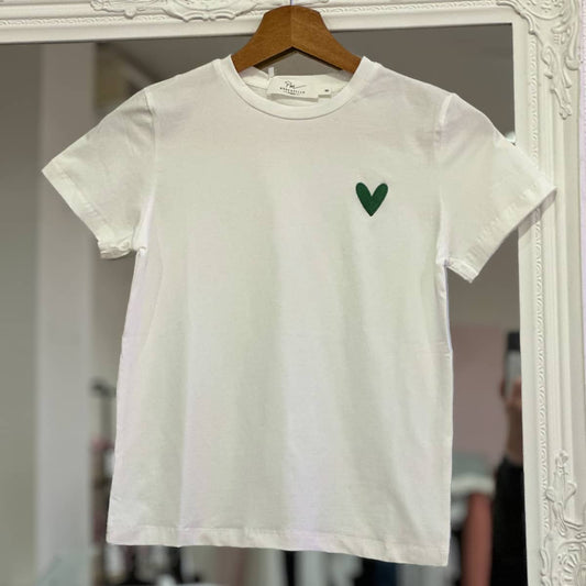 T-shirt cœur vert ENFANT