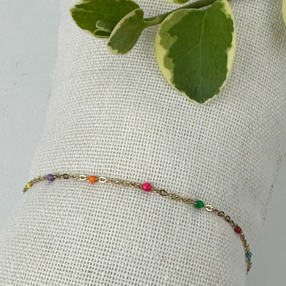 Bracelet petites perles colorées
