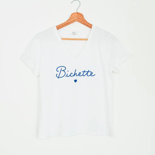 T-shirt « Bichette » bleu femme