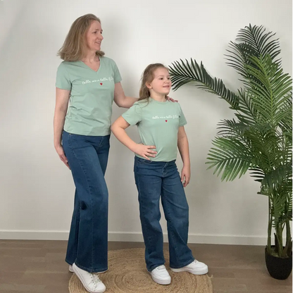 T-shirt « Telle mère telle fille » vert FEMME